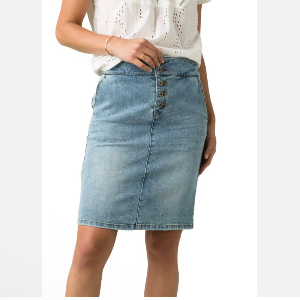 Prana Aubrey Denim Skirt - Summer Wash